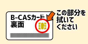 B-CASカード裏面部分を拭いてください