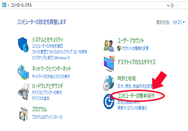 コンピューターの簡単操作をクリック