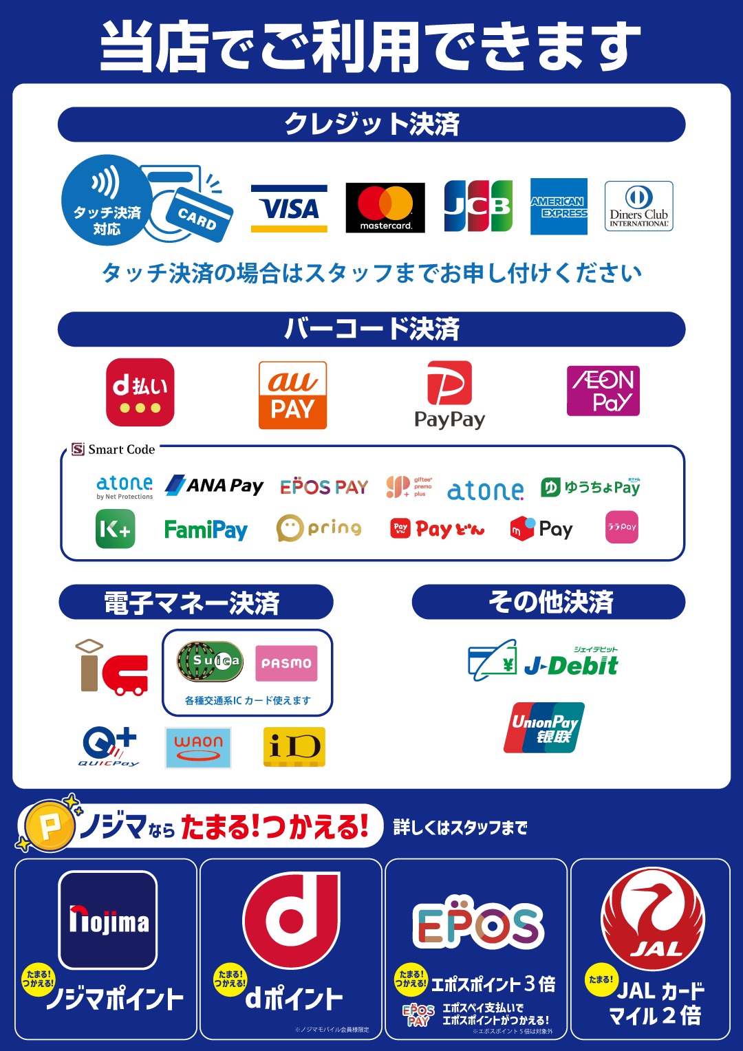 支払い方法電子マネー