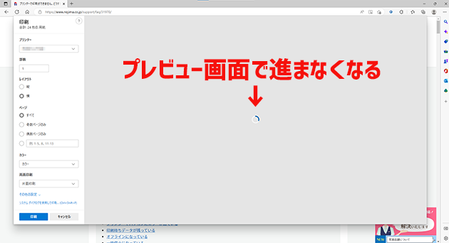 Edgeのプレビュー画面