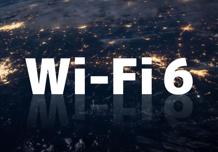 Wi-Fi6の地球の表面の光を表したイメージ画像