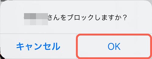 ブロックしてよいか確認画像