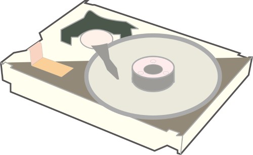 内蔵ハードディスクのイメージ図