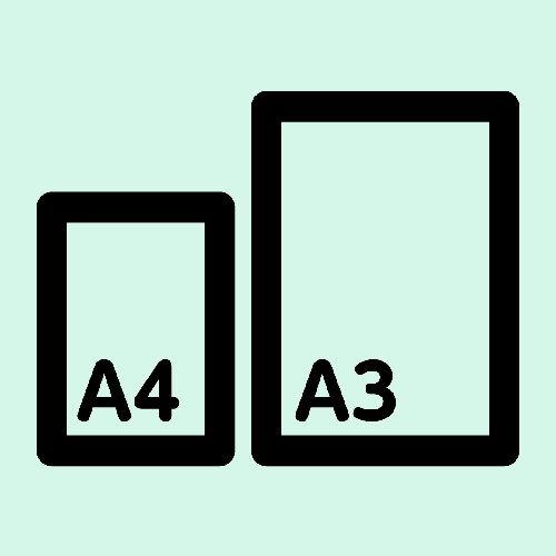 A4とA3の比較イメージ図