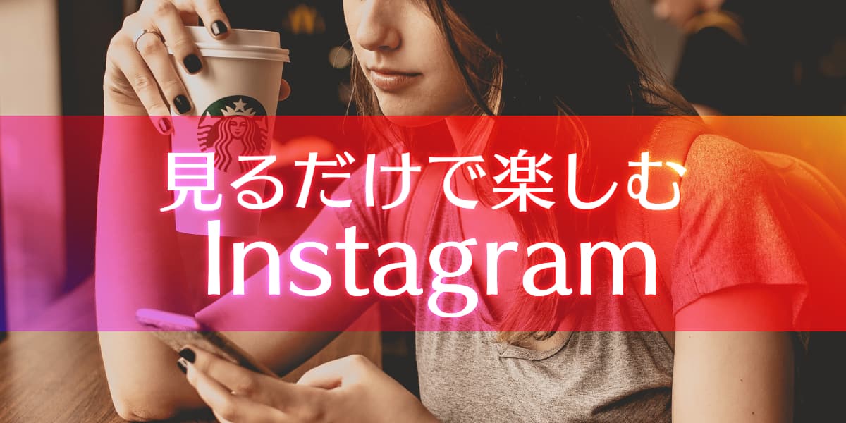 見るだけのインスタグラムの使い方 TOP画像