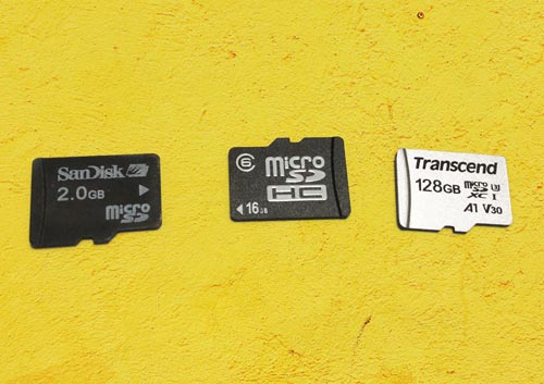 microSDカード3種類