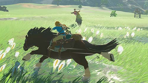 ゼルダの伝説 ブレスオブザワイルド　プレイ画面