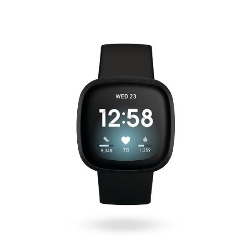 【フィットビット】GPS搭載スマートウォッチ Fitbit Versa3 GPS搭載 スマートウォッチ Black ブラック L/S サイズ FB511BKBK-FRCJK