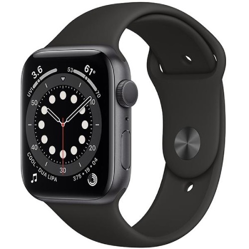 【アップル】Apple Watch Series 6（GPSモデル）- 44mmスペースグレイアルミニウムケースとブラックスポーツバンド - レギュラー M00H3J-A