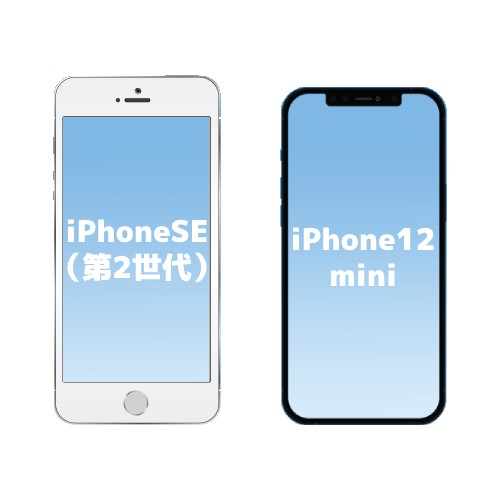 iPhone12miniとSEのディスプレイ比較