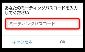 パスコードを入力