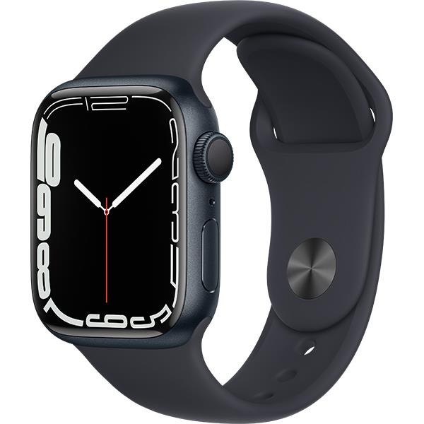  Apple アップル Apple Watch Series 7（GPSモデル）- 41mmミッドナイトアルミニウムケースとミッドナイトスポーツバンド - レギュラー MKMX3J-A 商品コード：4549995257847