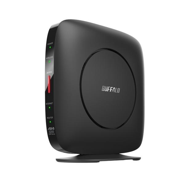 BUFFALO バッファロー Wi-Fi 6対応ルーター 無線LAN親機11ax/ac/n/a/g/b 2402+800Mbps ブラック  WSR-3200AX4S-BK 商品コード：4981254056691