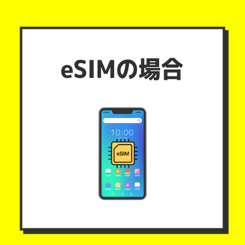 eSIMで申し込んだ場合