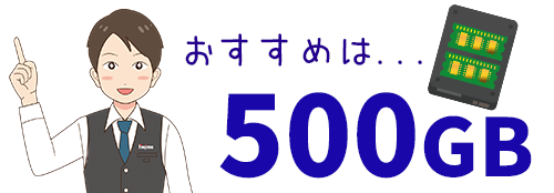 おすすめは500GB