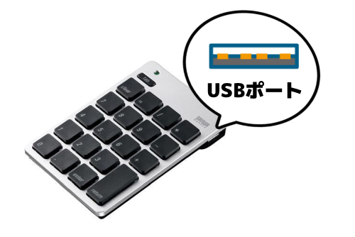 USBハブが付属されているかどうかをチェック