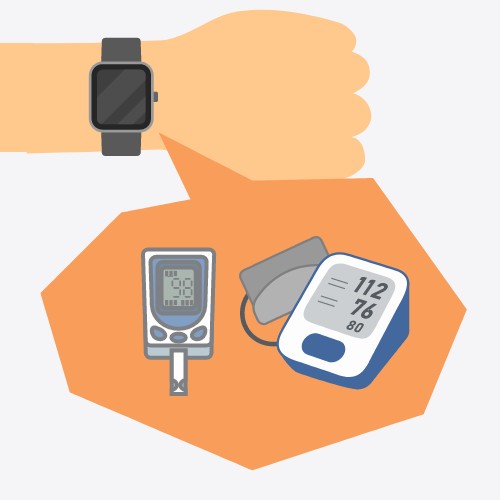 血圧や血糖値の測定機能は搭載されている？