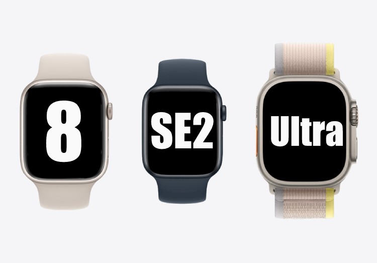 Apple Watch Series 8/SE2/Ultraの価格や性能を比較！新機能や旧型との違いも解説のアイキャッチ750-523