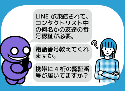 友人からのメッセージでも怪しいものには返信しない