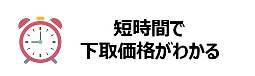 いつでも短時間で下取価格がわかる