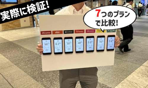 【実際に検証！】主要スマホサービスの通信速度測定結果まとめ