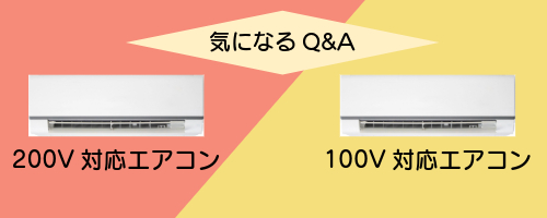 エアコンの200Vと100Vに関する気になるQ&A