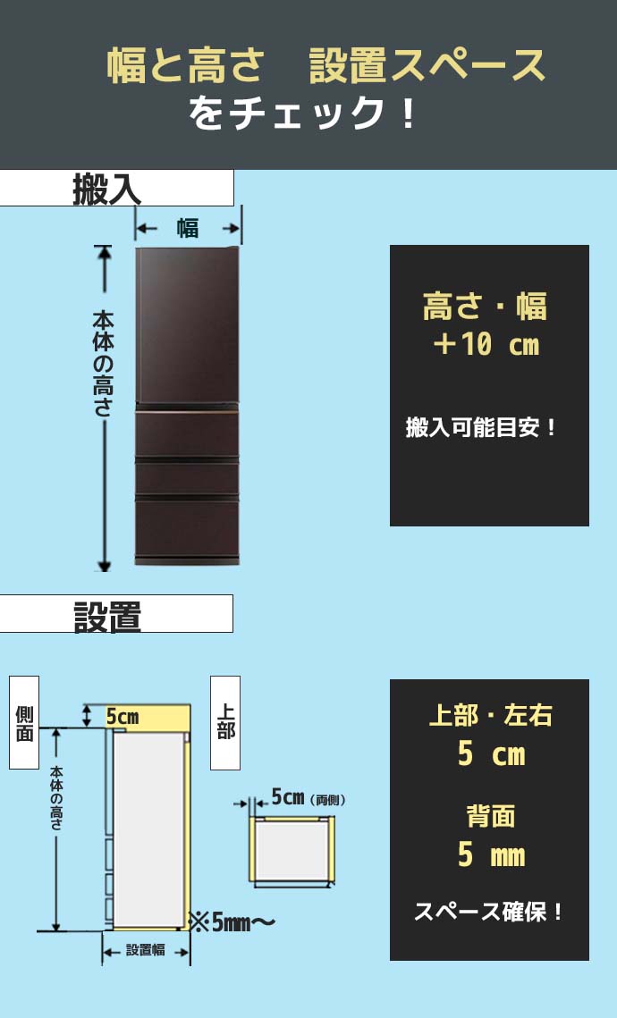 冷蔵庫選びで失敗しないための注意点！