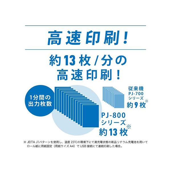 ブラザー A4サイズ対応モバイルプリンター PJ-883