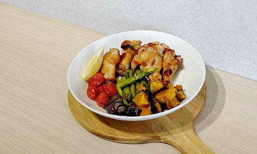 手羽元と野菜のしょうゆグリル