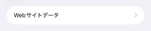 「Webサイトデータ」をタップ