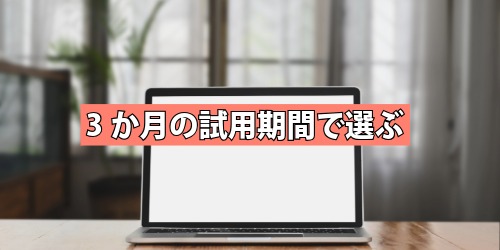 対象モデルは3か月の試用期間でどちらか選択できる