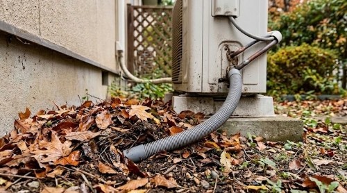 埋もれたドレンホース