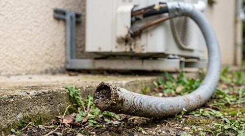 異物が混入したドレンホース