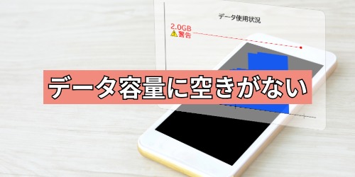 端末のデータ容量に空きがない