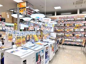 エアコン、洗濯機コーナー