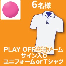 PLAY OFF出場チームサイン入りユニフォームorTシャツ