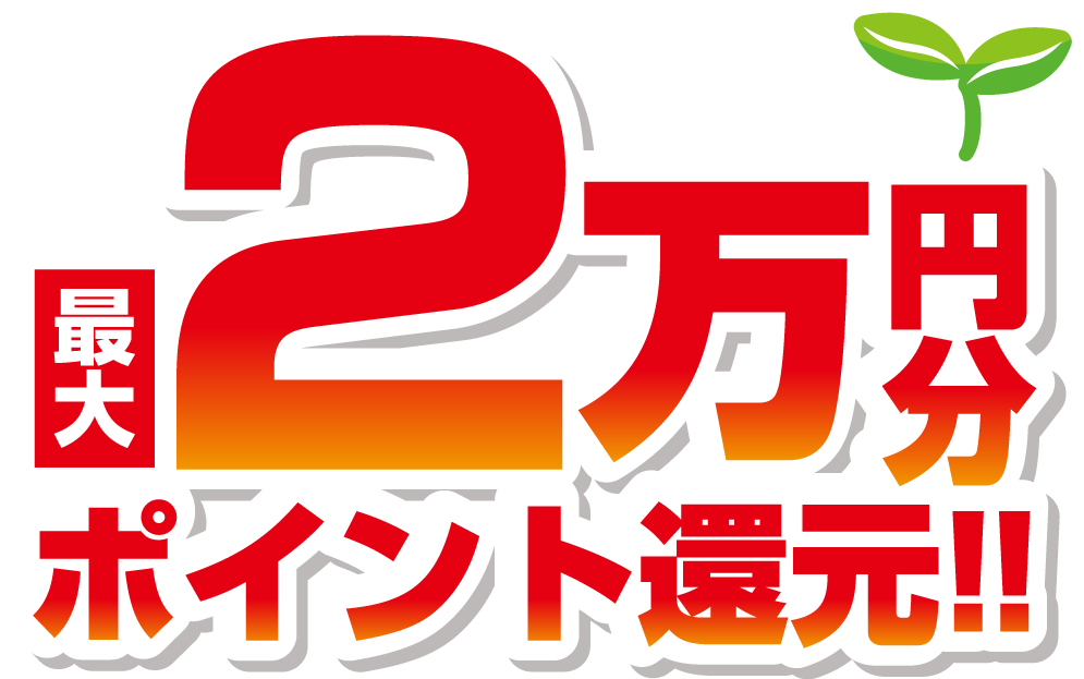 エコ割キャンペーン最大２万円ポイント還元!!