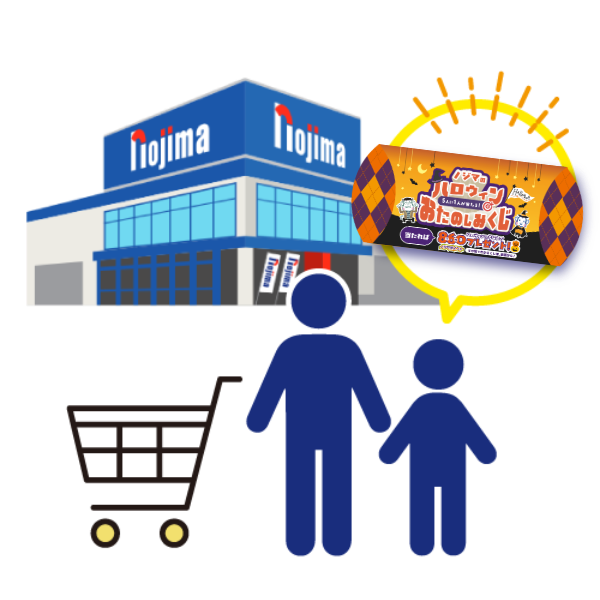 ノジマでお買い物する人たちのイメージ