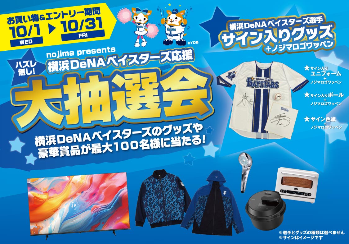 横浜DeNAベイスターズ応援大抽選会トップ画像PC