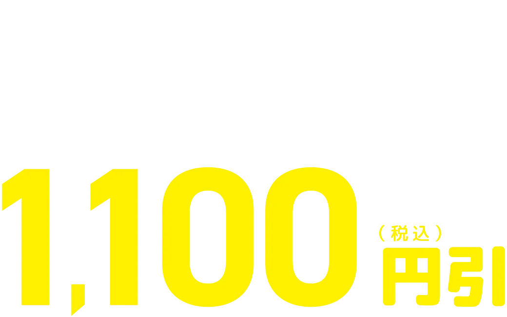 2本同時購入で、1,100円引き!